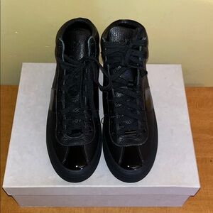 Jimmy Choo Black High-Top Sneakers Sleek Minimalist Design
